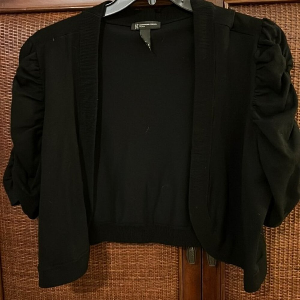 INC INTERNATIONAL CONCEPTS SHORT BLACK SWEATER/JACKET - SIZE 2X - NWOT